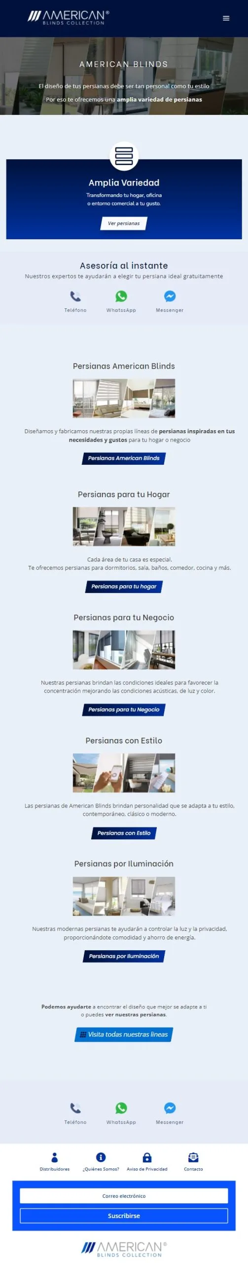 AMERICAN BLINDS Version Tablet