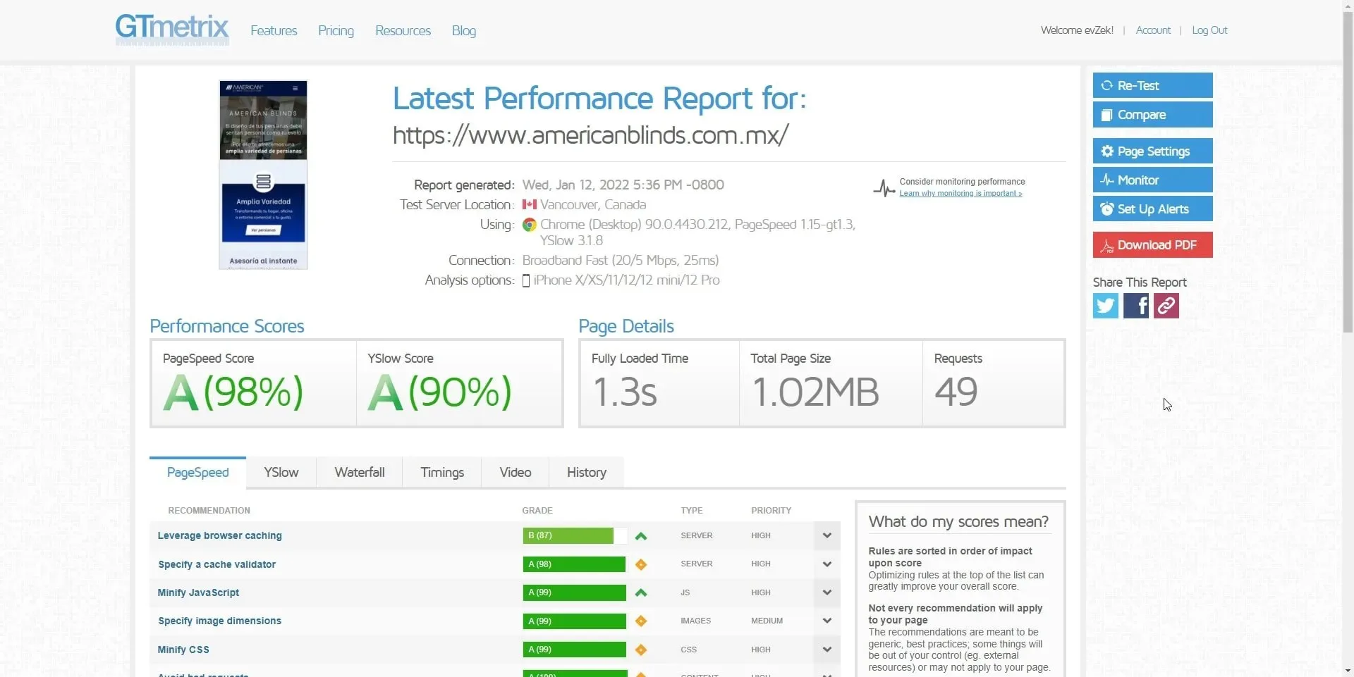 Speedtest AMERICAN BLINDS Mobile
